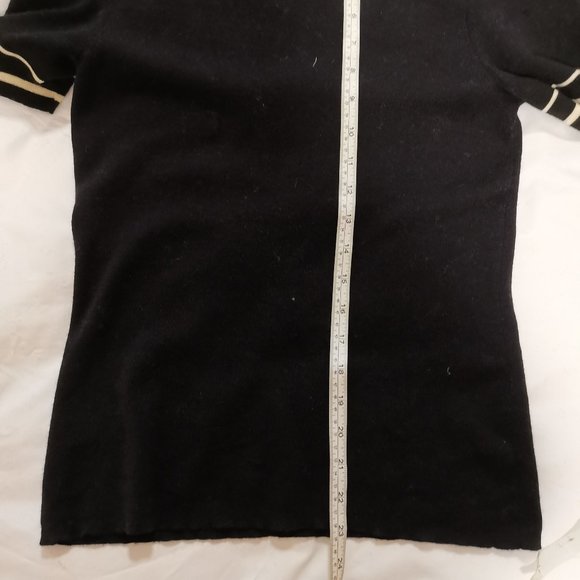 100% Merino wool crewneck short sleeves sweater - Picture 4 of 4